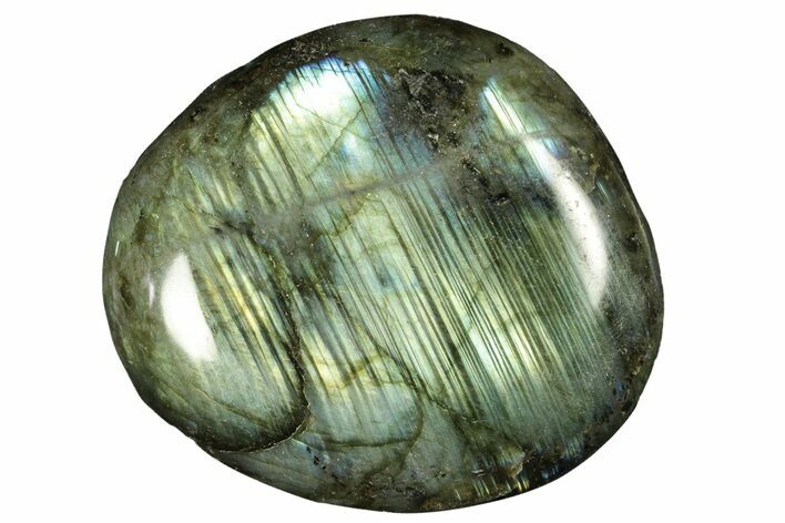 Flashy, Polished Labradorite Palm Stone - Madagascar #261551